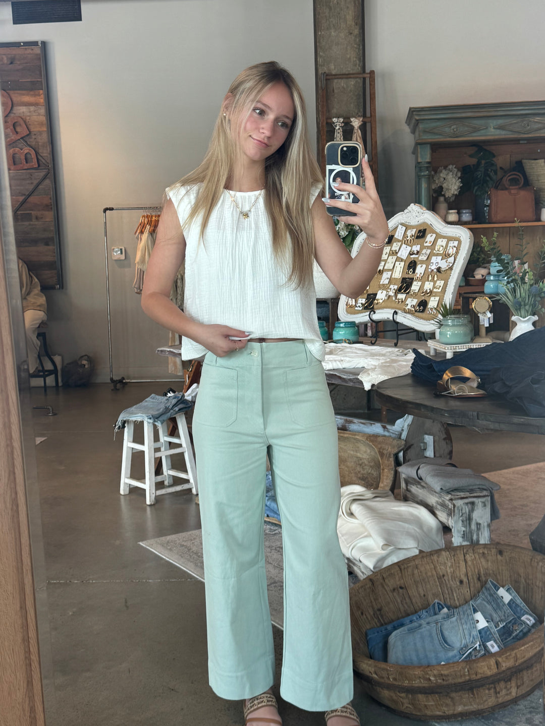 MINTY FRESH PANTS – Broadcloth Boutique